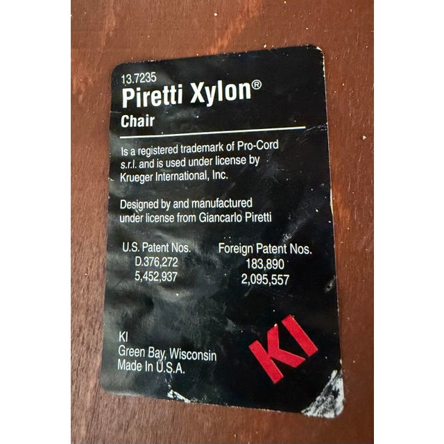 Set of Two Vintage Giancarlo Piretti Xylon Chairs for Krueger International (Ki) For Sale - Image 11 of 11
