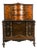 American Art Deco Burl Walnut Highboy Dresser With Vanity Cabinet For Sale
