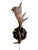 Cabin 1940s Antler Wall Sconce For Sale - Image 3 of 4