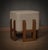 Art Deco Pouf in Wood and White Cream, 1990 For Sale - Image 11 of 11