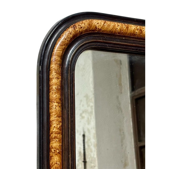 Wood French Napoleon III Style Mirror For Sale - Image 7 of 10