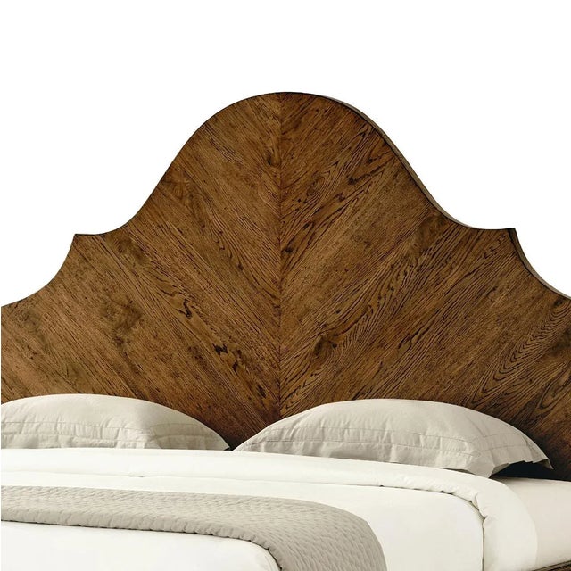Rustic Oak California King Bed - Dark For Sale - Image 3 of 5