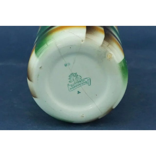 20th Century Futurist Ceramic Vase with Airbrush Decorations by the Galvani Factory for Director Angelo Simonetto, Italy, 1920s For Sale - Image 12 of 15