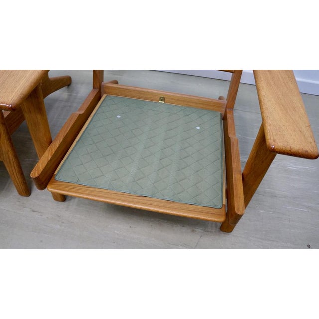 GE-290 Armchairs in Teak by Hans J Wegner for Getama, 1950s, Set of 2 For Sale - Image 6 of 10