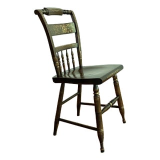 Vintage L Hitchcock Stenciled Harvest Chair For Sale