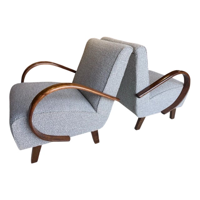 Art Deco Armchairs from Jindrich Halabala, Set of 2 For Sale