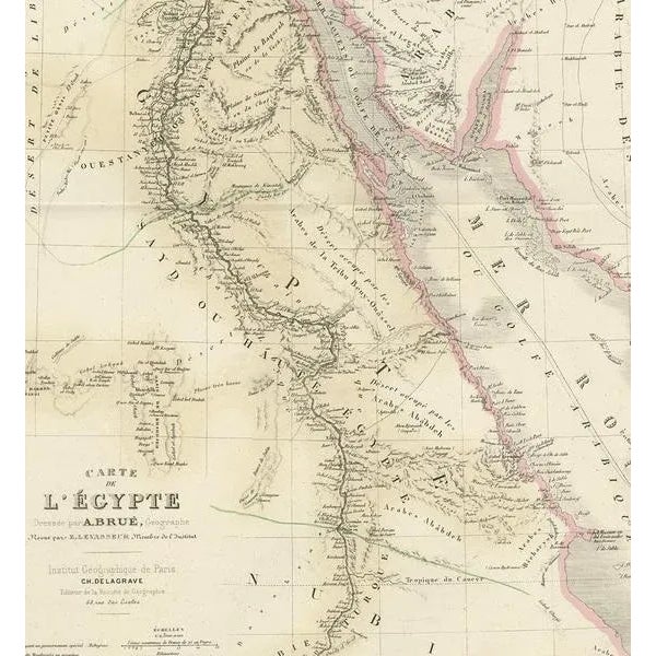Antique Map of Egypt, 1875 For Sale - Image 4 of 6