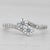 2010s 0.72ctw 2-Diamond Bypass Ring 14k White Gold Engagement Anniversary Size 7.5 For Sale - Image 5 of 8