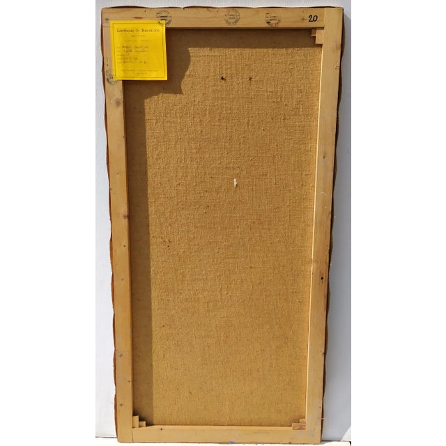 Veronelli Leopolda (1936-1988),large painting of rare beauty. Made in Italy,1976. Size 60x120 cm. The production of the...