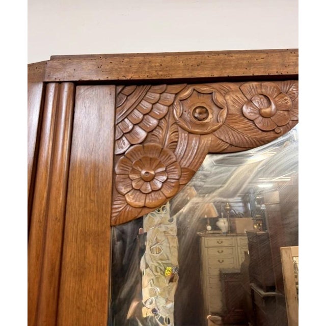 Art Deco Walnut Wardrobe, 1930s For Sale - Image 4 of 7