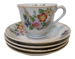 Japanese Tea Cup and Saucers - 5 Piece Set