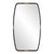 Contemporary metal mirror makes a bold art deco design statement. Featuring softly rounded corners and gently curved...
