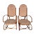 Set of Vintage Rocking Chairs in Beech For Sale