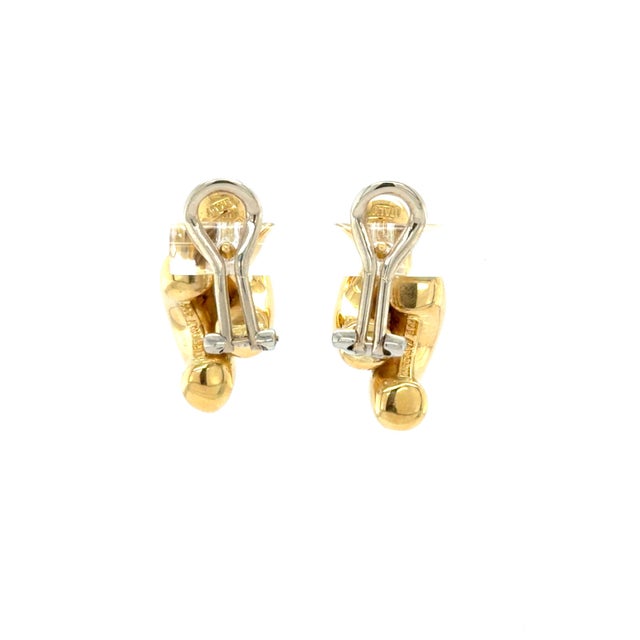 Tiffany and Co. Tiffany & Co. Vintage 18k Yellow Gold San Marco Link Earrings For Sale - Image 4 of 6