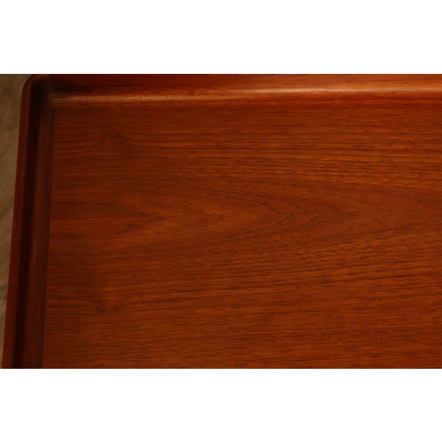 Danish Modern Teak Executive Writing Desk For Sale - Image 16 of 18