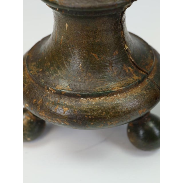 French Painted Wood Altar Candlesticks, 1780, Set of 2 For Sale - Image 11 of 13