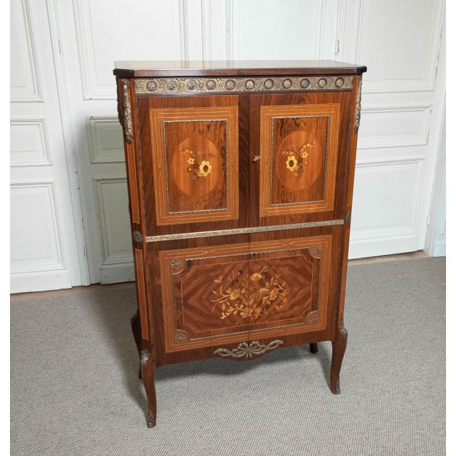 Brown Vintage Swedish Drybar Cabinet, 1940s For Sale - Image 8 of 15