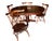 Ethan Allen 1970s Ethan Allen (Old Tavern) Dining Table and Six Matching Fiddleback Chairs - Original Authentic Complete Set For Sale - Image 4 of 12