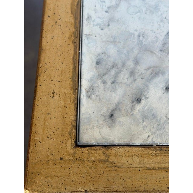 Gold Curule Gilt Iron Coffee Table With Antiqued Mirror Top by Miamar Home For Sale - Image 8 of 14