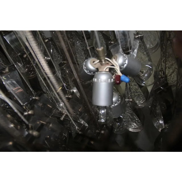 Steel & Glass Waterfall Ceiling Lamp, 1970s For Sale - Image 12 of 18