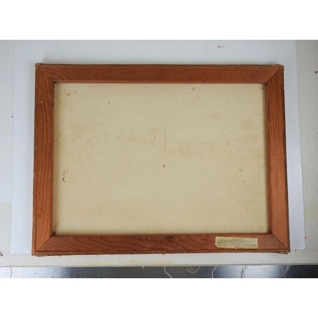 Vintage Hunting Dog Quail Old Ranch Landscape Painting For Sale - Image 4 of 4