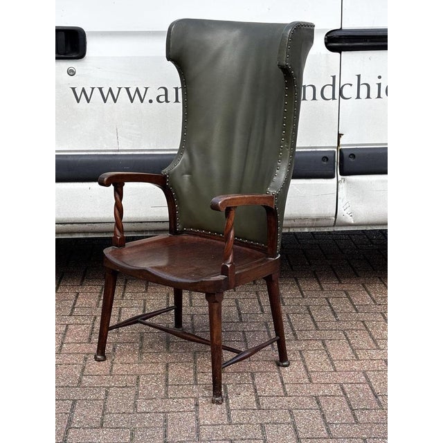 Victorian Mahogany Porters Hall Chair For Sale - Image 6 of 10