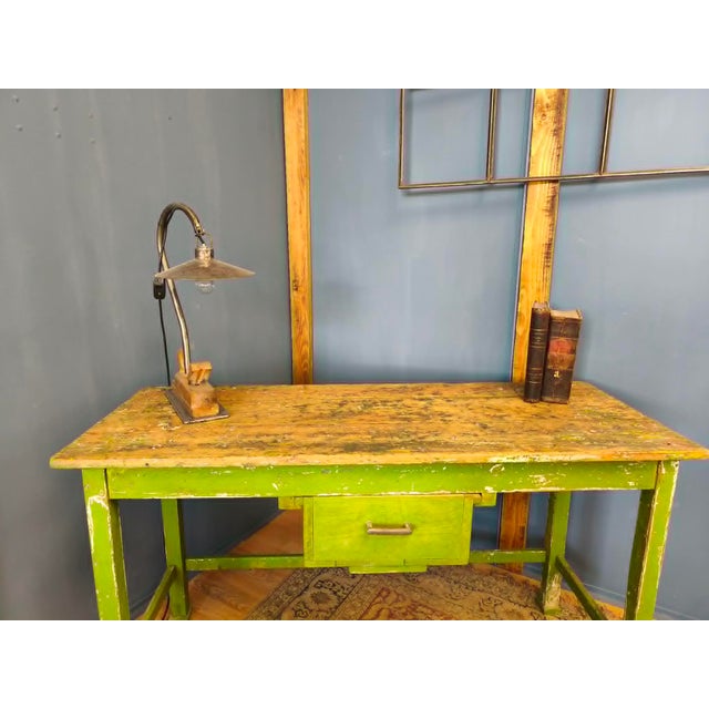 Industrial Wooden Worktable with Drawers, 1950s For Sale - Image 10 of 18