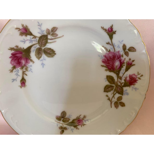 Rare 1940s Royal Rose Fine China of Japan Side Plates With 24k Gold