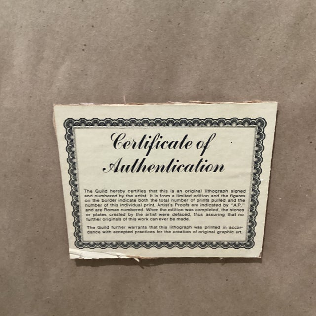 Mid 20th Century Original Lithograph # 80/375 by Antonio Rivera Signed and Numbered Spain For Sale - Image 12 of 12