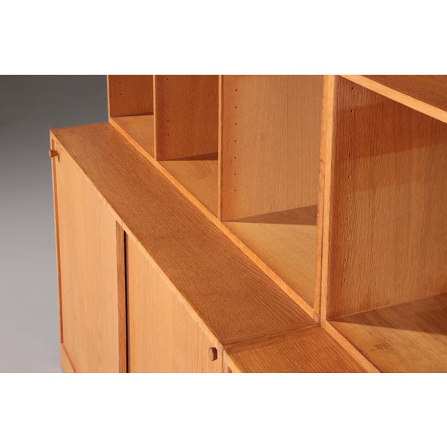 Danish Oak Wall Unit by Kurt Østervig for Kp Møbler, 1970, Set of 4 For Sale - Image 13 of 15