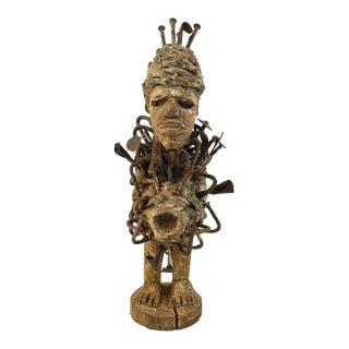Early 20th Century Kongo Nkisi Nkondi Power Fetish Figure For Sale