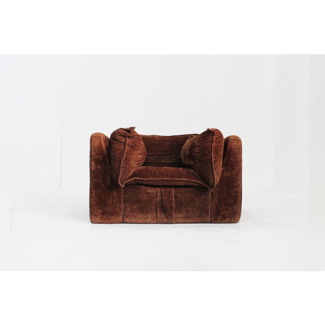Vintage Italian Brown Lounge Chair, 1970s For Sale - Image 10 of 13