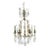 French Vintage Petite Brass & Crystal Chandelier For Sale