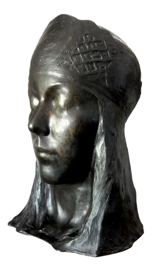 Bronze Portrait Sculpture by Salvatore Cartaino Scarpitta of Cora Timken