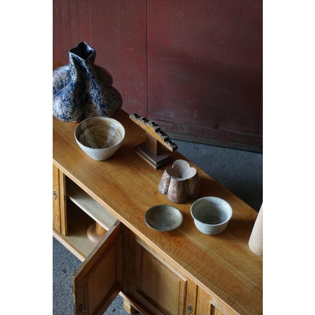 1950s Danish Oak Sideboard with Paneled Doors, 1950s For Sale - Image 5 of 18