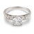 Modern Vintage 1.25 Carat Round Brilliant Cut Diamond 14k White Gold Engagement Ring, Size 7 For Sale - Image 3 of 6