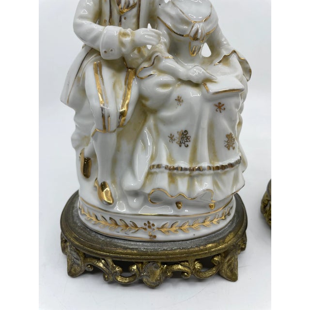 Antique Victorian Couple Porcelain Statues a Pair Chairish