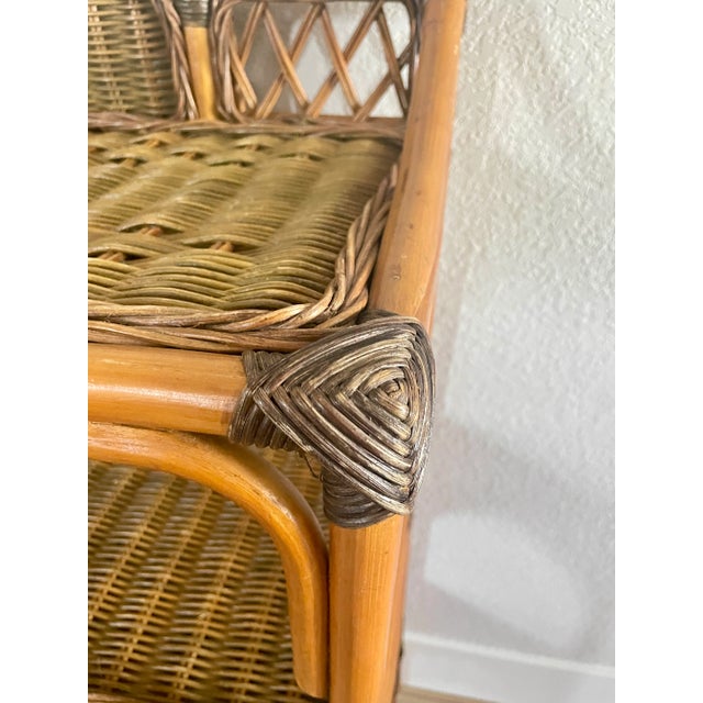 Mid 20th Century Boho Bamboo & Rattan Etagere 3 Tiers For Sale In Denver - Image 6 of 9