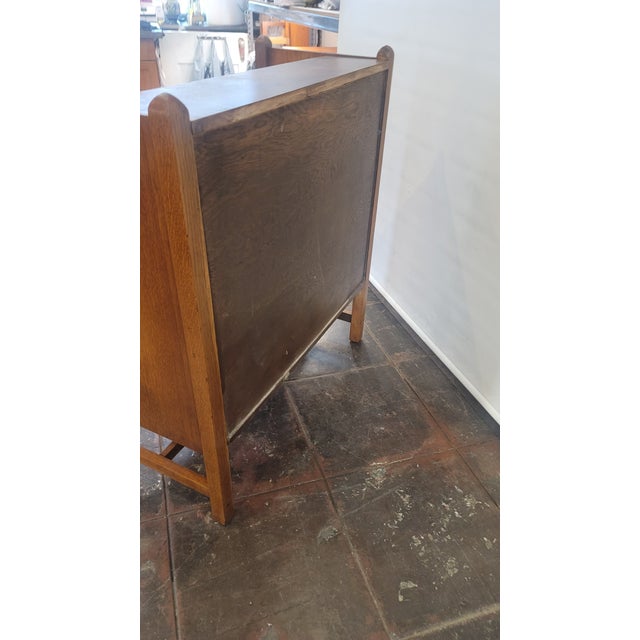 Charles Limbert Strap-Hinge Three Drawer Drop Front Desk C .1910 Rare For Sale - Image 10 of 12