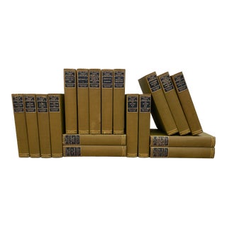 1906 Library Room Set 18 Books Mark Twain's Works Hillcrest Edition For Sale