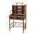 1970s Faux Tortoise Hand-Painted Pagoda Desk With Hutch For Sale