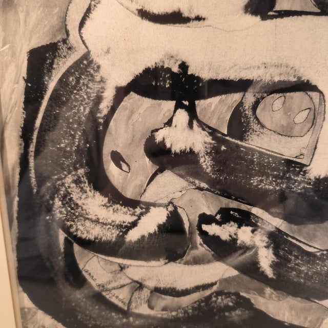 Late 20th Century Anne De Vriese-Jernander, Couple and Child, 1974, Mixed Media on Paper, Framed For Sale - Image 5 of 12