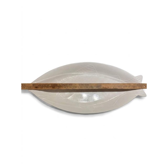 Vintage Japanese Studio Nova Extra Large 22.5” White Ceramic Fish Platter For Sale In Jacksonville, FL - Image 6 of 6
