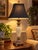 Late 20th Century Cream Neoclassical Urn Table Lamps With Black Square Bell Shades - Pair For Sale In Los Angeles - Image 6 of 10