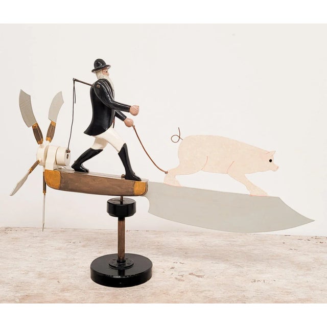 Black Circa 1985 Pop Art Weather Vane by Steve Armstrong, Kentucky For Sale - Image 8 of 8