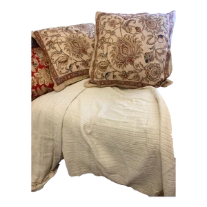 Pair Ralph Lauren Northen Cape Rug Neutral Tapestry Euro Sham