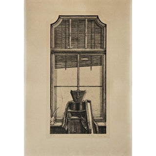 Rolf Escher, Forgotten Window, 1977, Original Etching For Sale