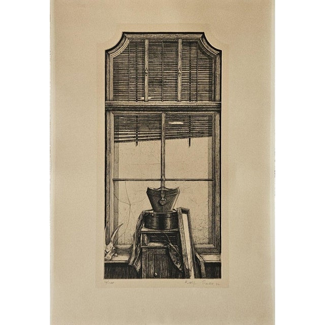 Rolf Escher, Forgotten Window, 1977, Original Etching For Sale