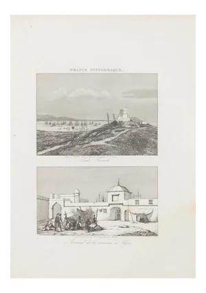 Unknown - Sidi French and Arsenal d'Algier - Original Lithograph - 19th century