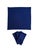 Navy Blue Vintage Deep Blue Navy Pique Cotton Dinner Napkins Set- 4 Pieces For Sale - Image 8 of 8